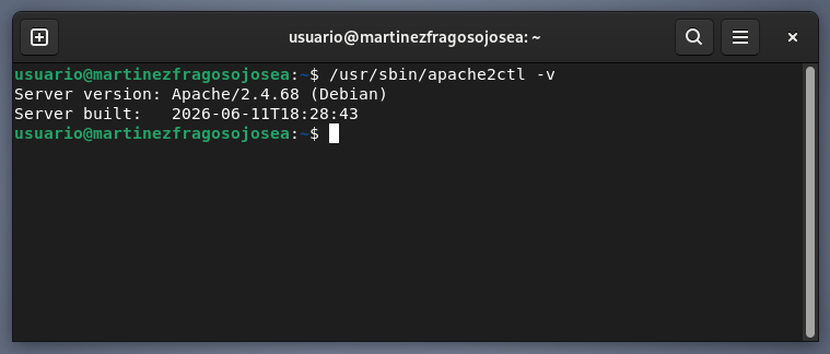 Instalación de Apache en Debian mediante APT