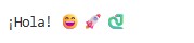Ejemplo de emojis en rich